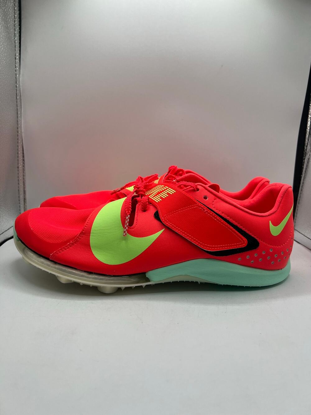 Nike Zoom Long Jump Elite “Bright Crimson Lime Blast” size 9.5 men’s